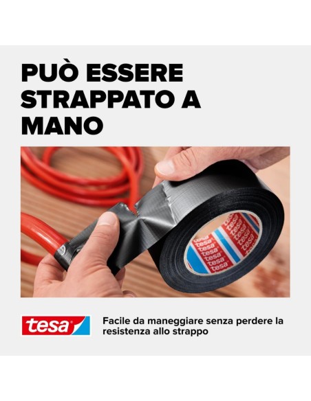 TESA Extra Power Universal Nastro Adesivo NERO A Tenuta Extraforte 50 m x 50 mm