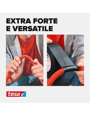 TESA Extra Power Universal Nastro Adesivo NERO A Tenuta Extraforte 50 m x 50 mm