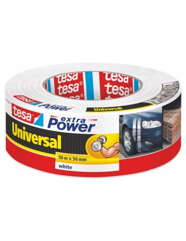 TESA Extra Power Universal Nastro Adesivo BIANCO A Tenuta Extraforte 50 m x 50 mm