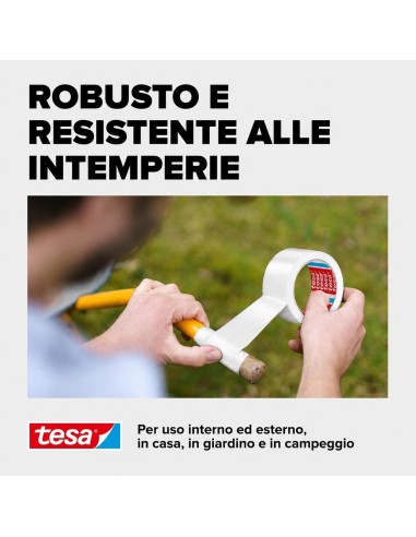 TESA Extra Power Universal Nastro Adesivo BIANCO A Tenuta Extraforte 50 m x 50 mm