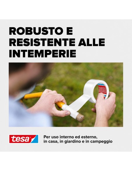 TESA Extra Power Universal Nastro Adesivo BIANCO A Tenuta Extraforte 50 m x 50 mm