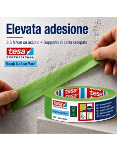 TESA Rough Surface Mask Nastro Mascheratura Per Superfici Ruvide 50m x 25mm 2