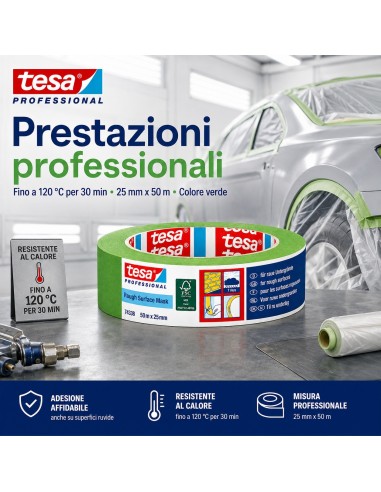 TESA Rough Surface Mask Nastro Mascheratura Per Superfici Ruvide 50m x 25mm
