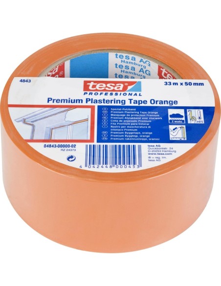 TESA Nastro in PVC Arancio Ad Elevata Adesività 33 m x 50 mm