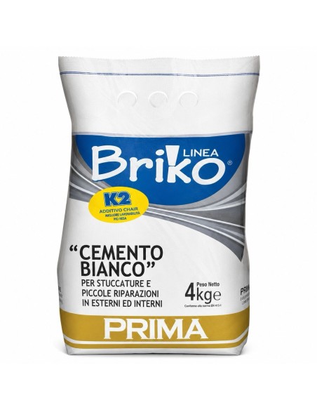 Cemento Bianco Briko 4 kg per Rasature e Stucchi