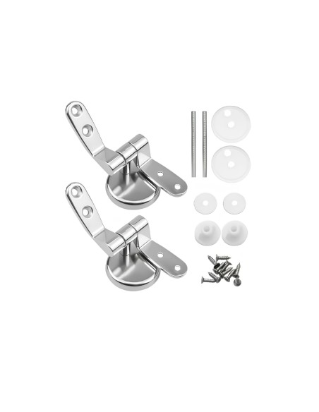 FORTUNATO Sedile Wc Universale Bianco MDF Cerniere Regolabili 45 x 38 x 8 Cm