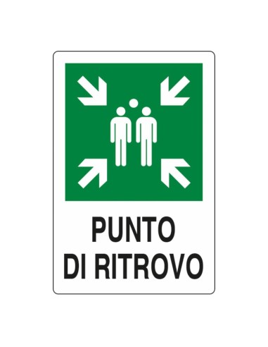 Cartello segnaletico Punto di Ritrovo 30x20 cm