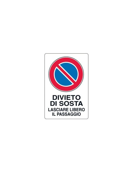 Cartello segnaletico Divieto di Sosta 20x30 cm