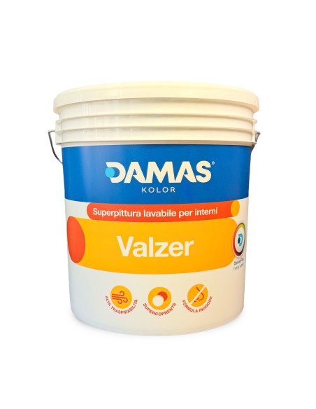 DAMAS KOLOR Superpittura Lavabile Traspirante Valzer per Interni 