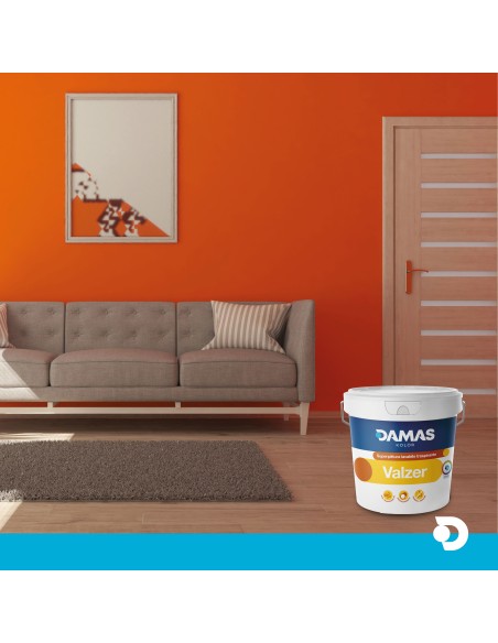 DAMAS KOLOR Superpittura Lavabile Traspirante Valzer per Interni 