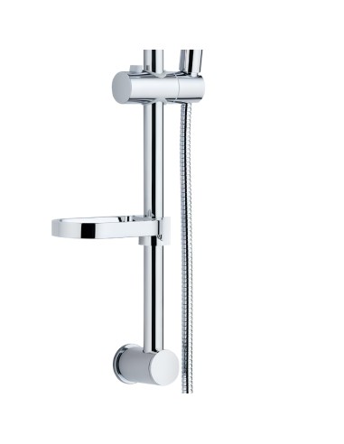 FORTUNATO Saliscendi Doccia In Ottone Cromato 65 Cm Con 5 Getti Anticalcare