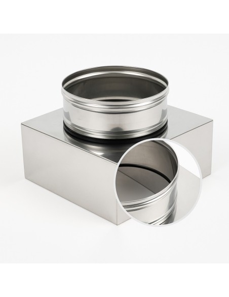 Riduzione Quadra Tonda 200x200 a Ø 200 mm Acciaio Inox Canna Fumaria
