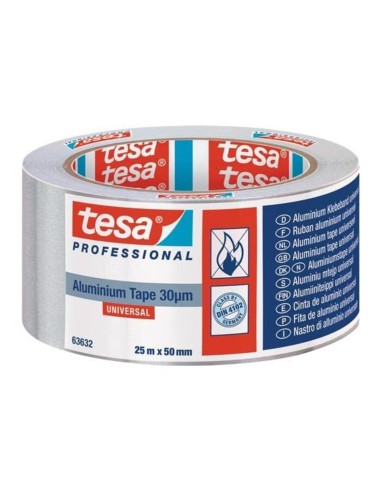 TESA Nastro Adesivo in Alluminio Per Sigillatura E Isolamento 25 m x 50 mm 