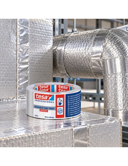 TESA Nastro Adesivo in Alluminio Per Sigillatura E Isolamento 25 m x 50 mm 