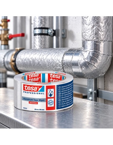 TESA Nastro Adesivo in Alluminio Per Sigillatura E Isolamento 25 m x 50 mm 