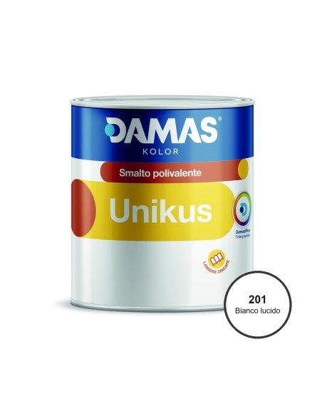 Damas Unikus Lucido Smalto Polivalente Zincato Alluminio Plastica PVC