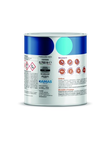 Damas Unikus Lucido Smalto Polivalente Zincato Alluminio Plastica PVC