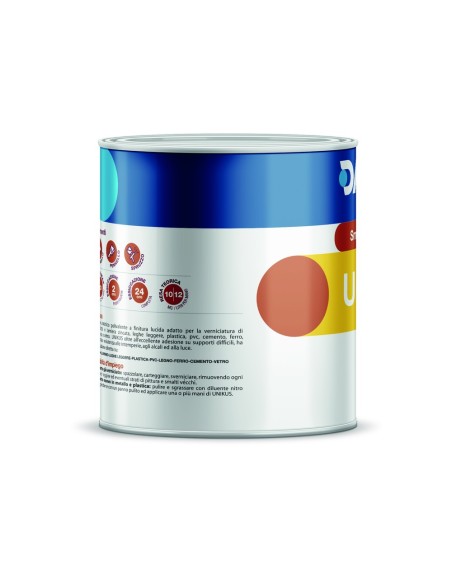 Damas Unikus Lucido Smalto Polivalente Zincato Alluminio Plastica PVC