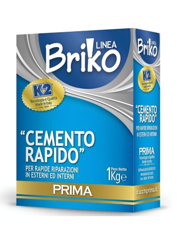 Prima K2 Cemento Rapido Grigio Premiscelato Linea Briko 1 Kg 