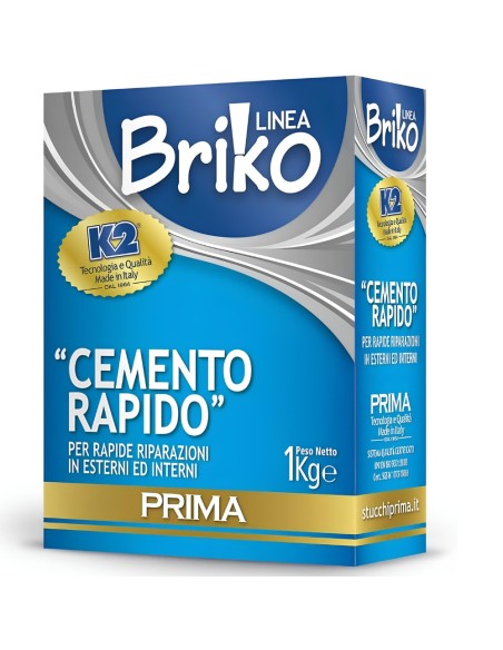 Prima K2 Cemento Rapido Grigio Premiscelato Linea Briko 1 Kg 