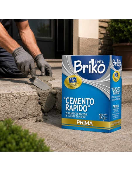 Prima K2 Cemento Rapido Grigio Premiscelato Linea Briko 1 Kg 