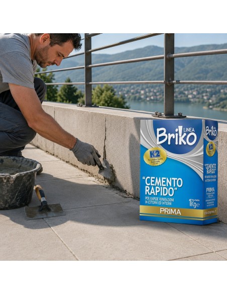 Prima K2 Cemento Rapido Grigio Premiscelato Linea Briko 1 Kg 