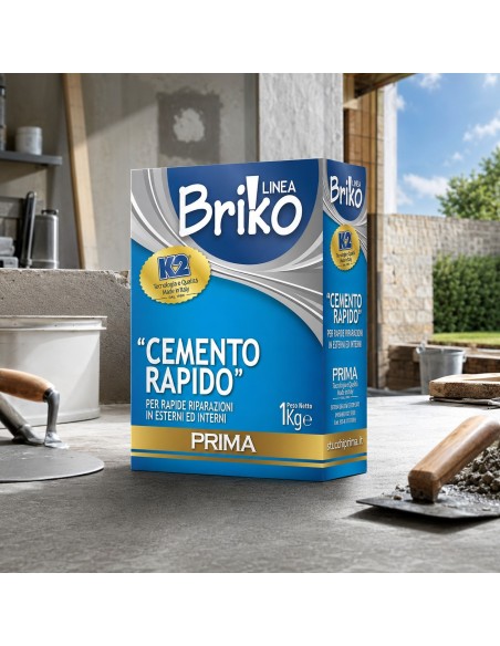 Prima K2 Cemento Rapido Grigio Premiscelato Linea Briko 1 Kg 