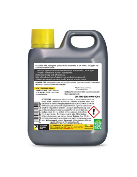FILA Cleaner PRO 5 L Detergente Neutro Concentrato Pavimenti Marmo Gres