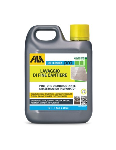 FILA Deterdek PRO 5 L Disincrostante Lavaggio Dopo Posa Fine Cantiere