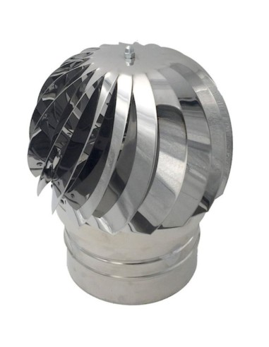 Comignolo Girevole Acciaio Inox Ø 250 mm Base Tonda Canna Fumaria
