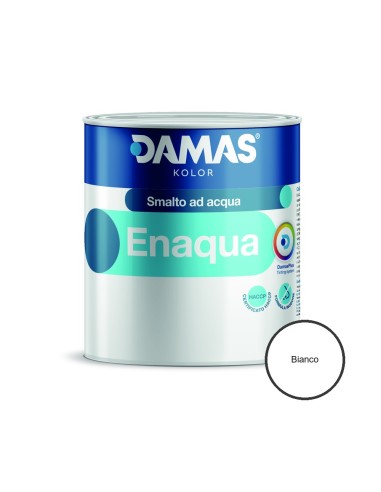 Damas Enaqua Satinato Smalto Acrilico All'Acqua Ferro Legno PVC