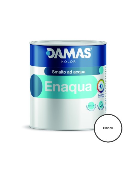 Damas Enaqua Satinato Smalto Acrilico All'Acqua Ferro Legno PVC