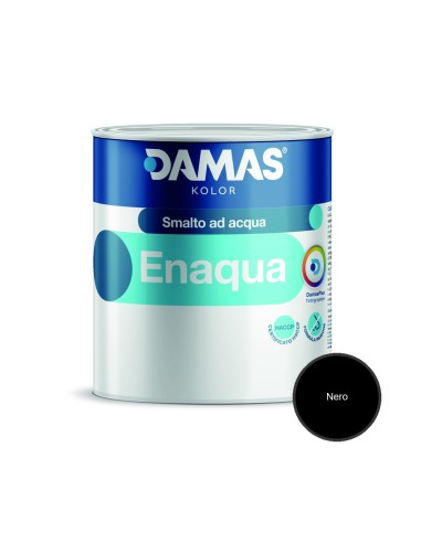 Damas Enaqua Satinato Smalto Acrilico All'Acqua Ferro Legno PVC