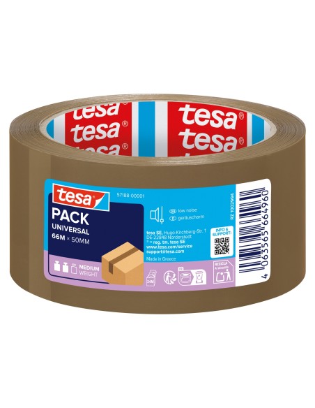 TESA Tesapack Universal Nastro Da Imballaggio Marrone 66 m x 50 mm