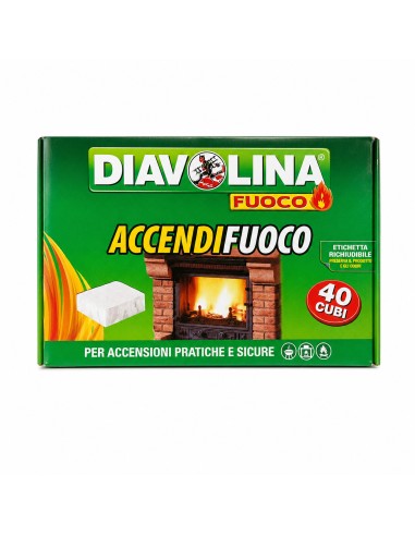 Accendifuoco Diavolina 40 Cubetti Bianchi A Base Di Kerosene