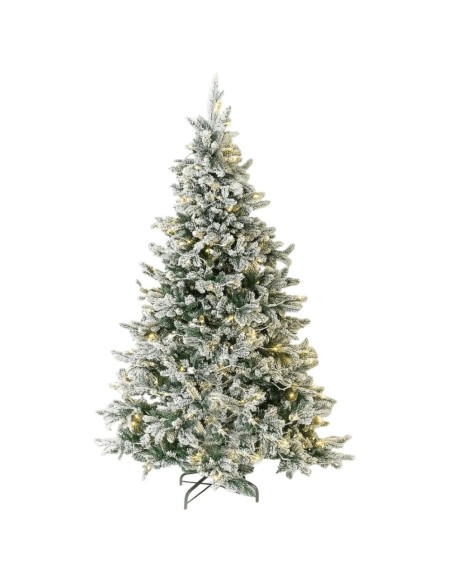 Albero di Natale Innevato LED 180 cm Scott con Luci Integrate