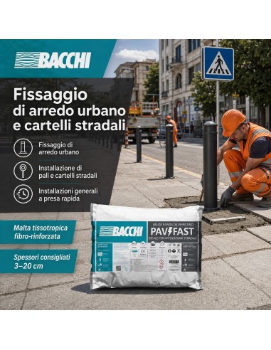 Bacchi PAVIFAST Malta Cementizia Rapida Per Pavimentazioni E Carreggiate