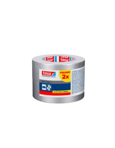 TESA Duct Tape+ Nastro Telato Argento 2 Rotoli Da 50 m x 48 mm