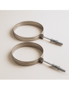 Collare Nervato Acciaio Inox Ø 200 mm Fissaggio Canna Fumaria 2 Pezzi 2
