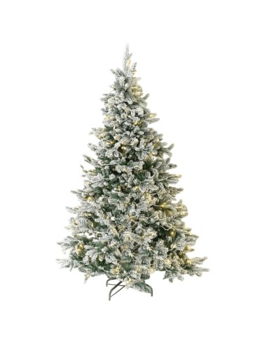 Albero di Natale Innevato LED 240 cm Scott con Luci Integrate