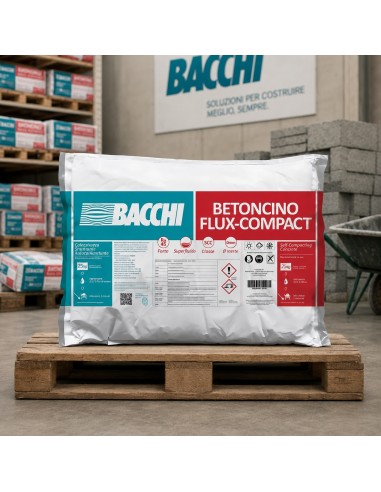 Bacchi BETONCINO Flux-Compact Betoncino Colabile E Autocompattante 25 Kg