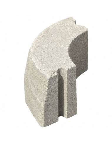 Cordolo ad angolo in cemento grigio 25 cm per Ø 35