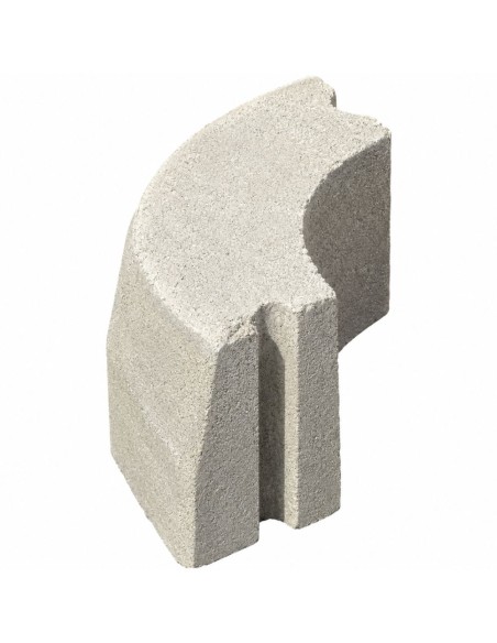 Cordolo ad angolo in cemento grigio 25 cm per Ø 35
