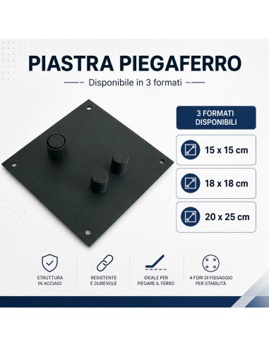 AUSONIA Piastra Piegaferro in Acciaio In Diversi Formati