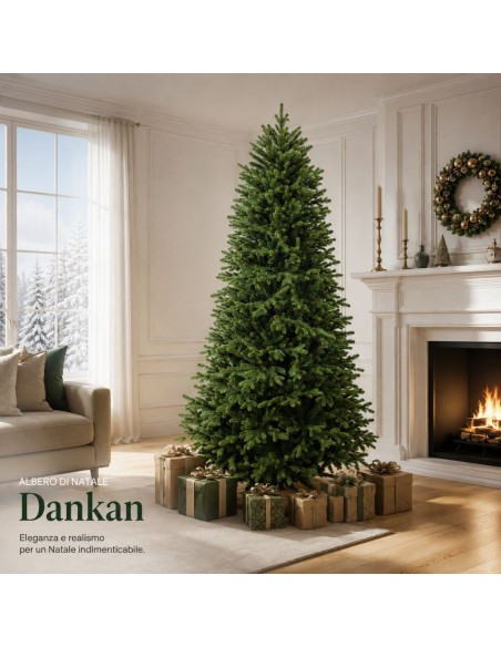 Albero Di Natale Artificiale Realistico Folto Dankan H 270 cm