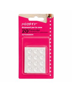 Gocce paracolpi adesive Pronty in silicone trasparente 10 mm