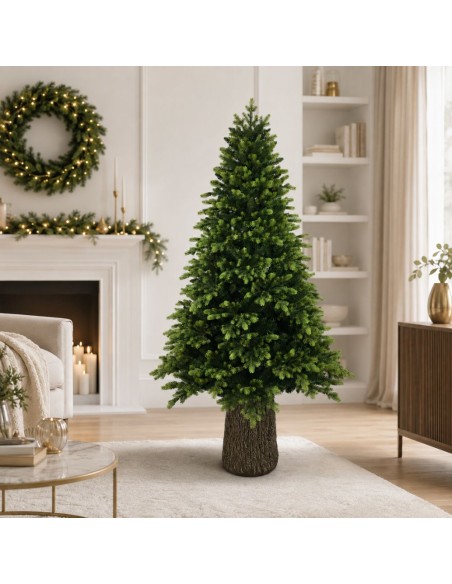 Albero Di Natale Darsy Con Tronco Elegante E Naturale 210 cm