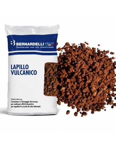 Lapillo Vulcanico Rosso Per Aiuole Pacciamatura Decorativa 33 Litri