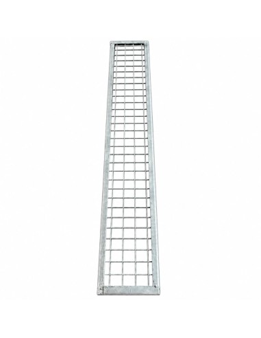 Griglia zincata con telaio 100x15 cm per scolo acque