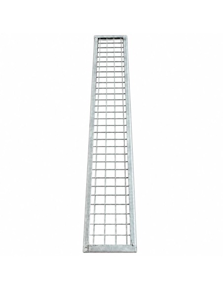 Griglia zincata con telaio 100x15 cm per scolo acque